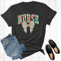 Retro Colorful Coquette Bow Nurse Graphic Tee