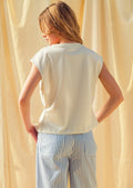 Pintucked Cotton Tee
