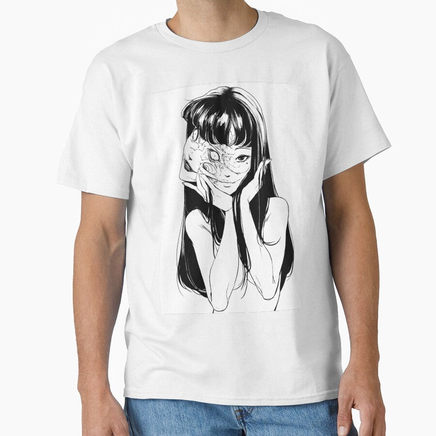 Tomie Junji Ito Horror Manga Portrait by ChromiraStudios Unisex T-shirt, Sweatshirt, Hoodie, Long Sleeve Tee