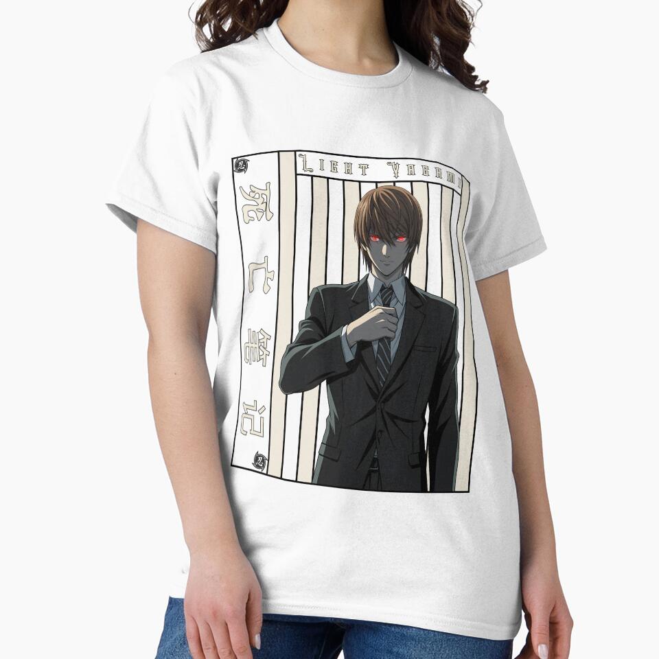 Dark Anime Genius with Red Eyes – Villain Justice Aesthetic Illustration by lamiarte Unisex T-shirt, Sweatshirt, Hoodie, Long Sleeve Tee