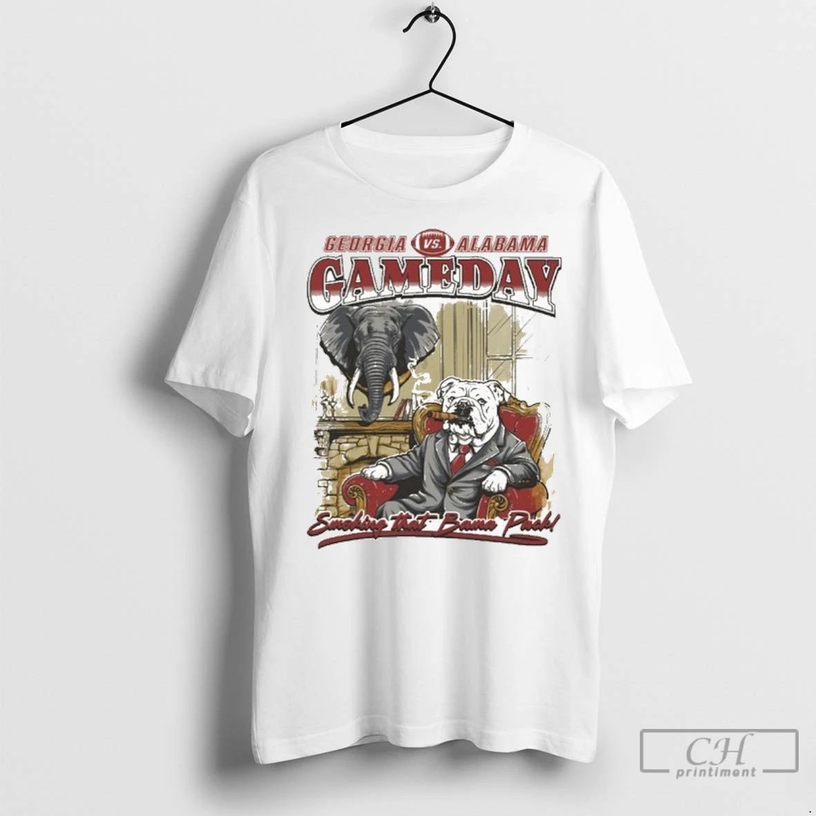 Premium Georgia Football Vs Alabama Gameday Smoking That Bama Pack Unisex T-shirt, Sweatshirt, Hoodie, Long Sleeve Tee